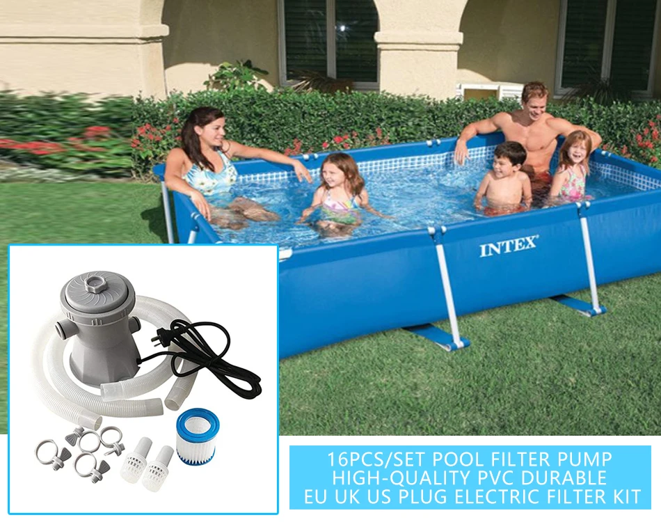 

Pool Filter Pump Electric Swimming Pool Filter Pump Durable Reusable Electric Filter Kit Swimming Pool Water Purifier EU UK US