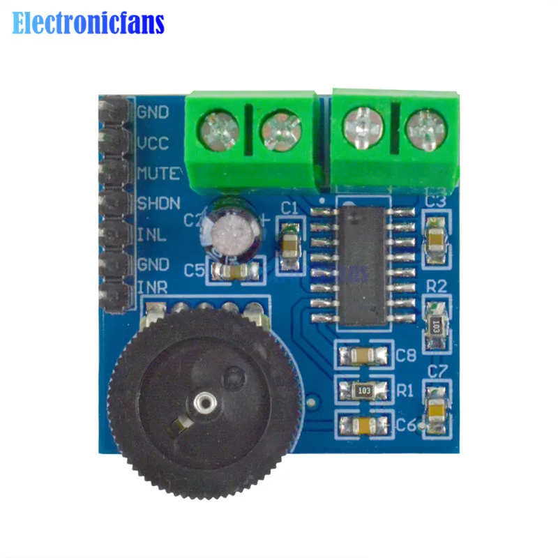 Мини усилитель звука PAM8403 регулировка громкости 3 Вт * 2 стерео без филе класс D