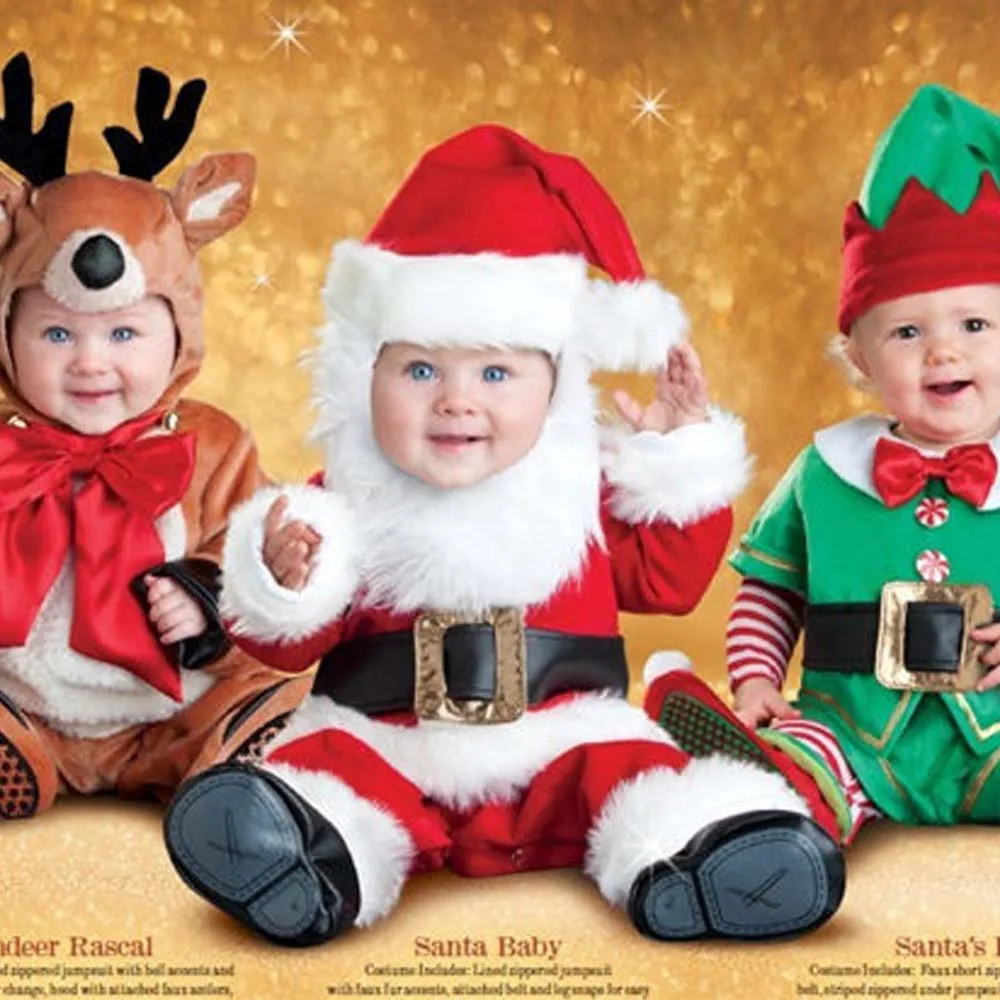 

Рождественский костюм эльфа для малышей, новогодний костюм Санта-Клауса для косплея, костюм снеговика