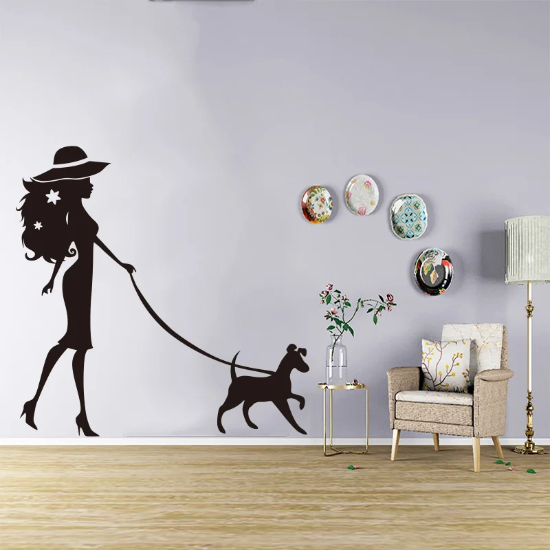 Виниловые резные настенные Стикеры съемные наклейки для женщин домашних