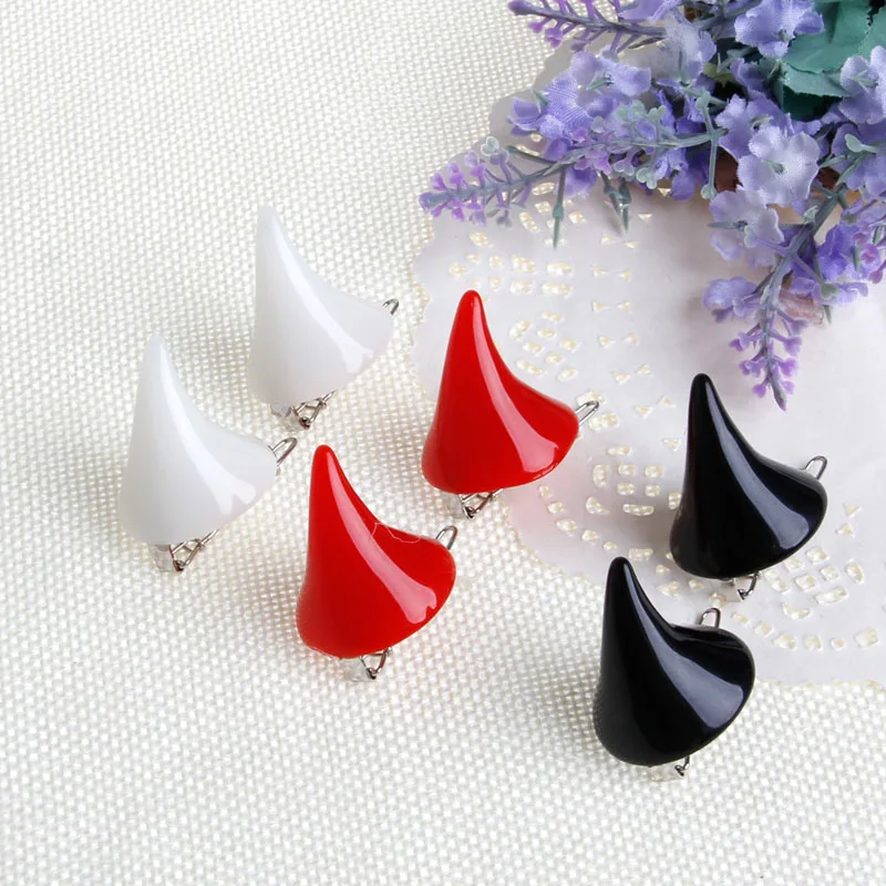 

1 pair New Stereo Devil Horn Ear Clip Chic Halloween Cosplay Hair Clip Hairpin F25 21 Dropshipping