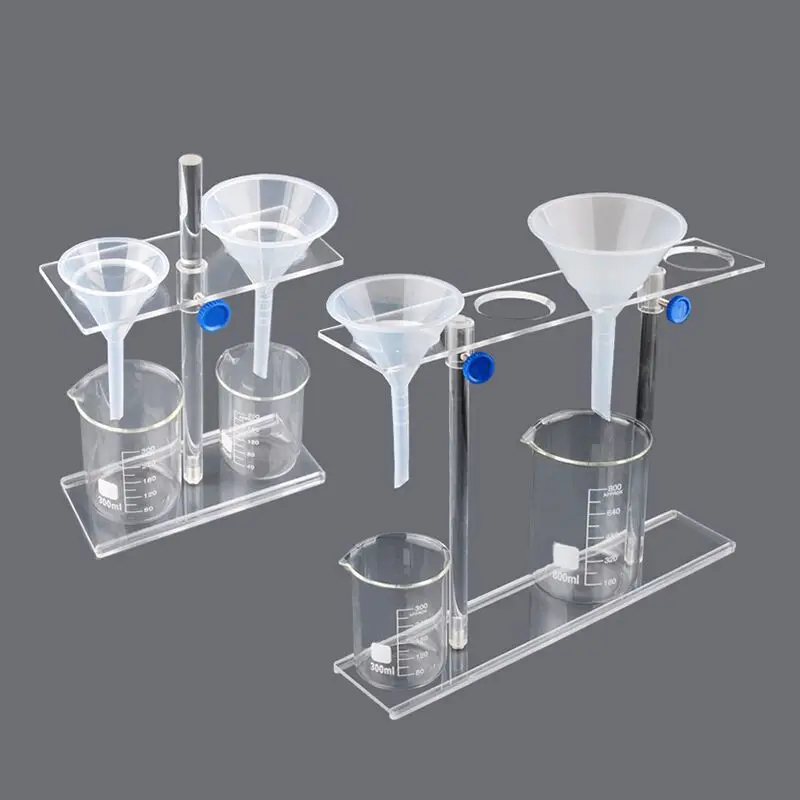 

1PCS Organic Glass Funnel Stand PMMA Support Rack Lab Supplies with 2holes or 4holes Pore Size 35mm