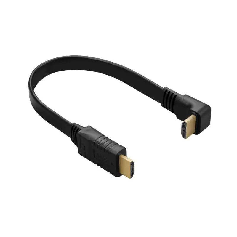 Универсальный кабель HDMI на 0 3 метра 90 / 270 градусов плоский 4K X 2K шнур для PS4