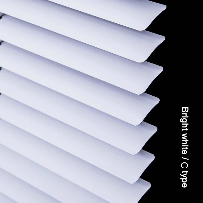 Bright white Sunfree C/S Тип планка алюминиевые жалюзи влагостойкие водонепроницаемые 25 мм венецианские жалюзи для офиса/ванной комнаты - Цвет: Bright white
