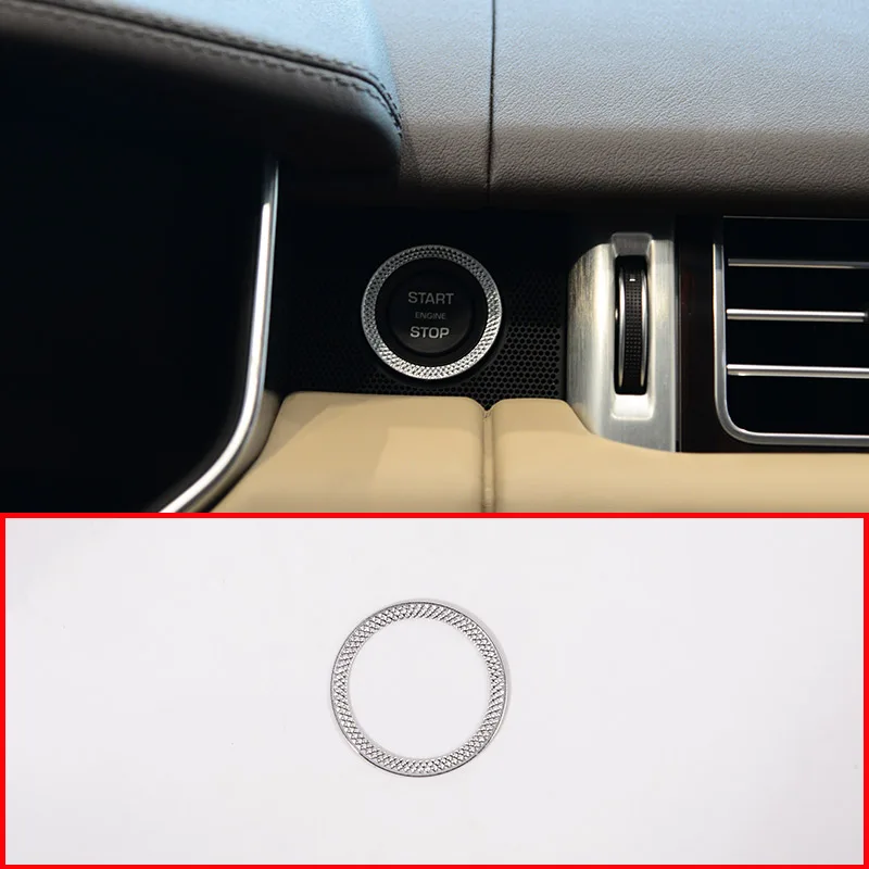 

For Land Rover Discovery Sport L550 2020 Car-Styling ABS Chrome Car Engine Start Ring Trim Interior Accessories