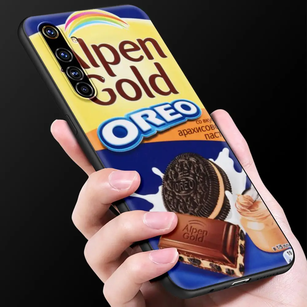 

Phone Case For OPPO A9 Realme Reno 6 C3 7 5 X7 X50 Pro 5G XT V3 X3 2020 Silicone Soft Capa Back Cover Funny Chocolate Russian
