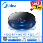 CODERDEHOM2500Робот-пылесос Midea M7 для домашней подметания, мытья полов, стирки, 4000 Па, циклон, всасывающий пылесборник, умное приложение, плановая уборка