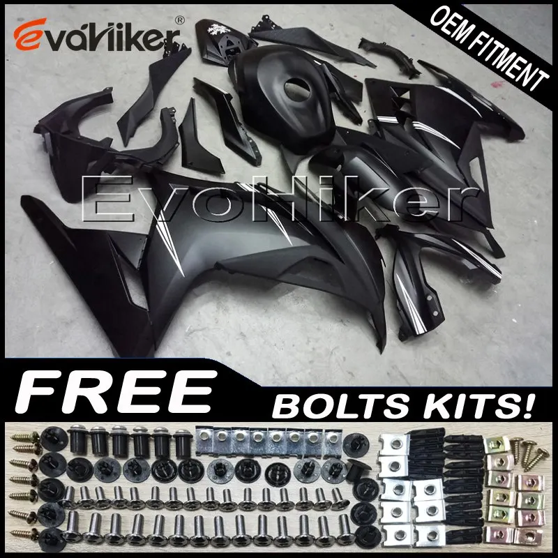 

Custom motorcycle cowl for ZX300R EX300 2013-2014 ABS motor panels Injection mold black+gifts