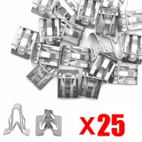 25pcs metal fastener clips 12 x 58 for car retainer moulding trim accessories durable replacement parts