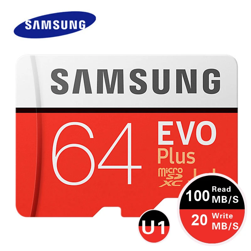 Samsung MicroSD Memory Card EVO Plus 512GB 256GB 128GB 64GB U3 SDXC Micro SD Card Class 10 Microsd UHS-I TF Trans Flash Microsd