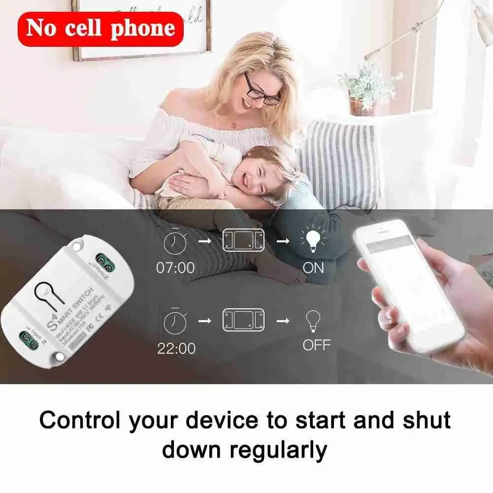 

WIFI Smart Switch Mobile Phone Wireless Remote Control Switch Smart Life Modification Timer WIFI Q0E7