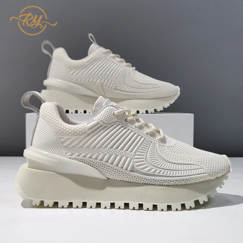 

RY-RELAA European womens shoes Genuine Leather platform shoes 2021 fashion Summer new shoes for women sneakers ins white wedges