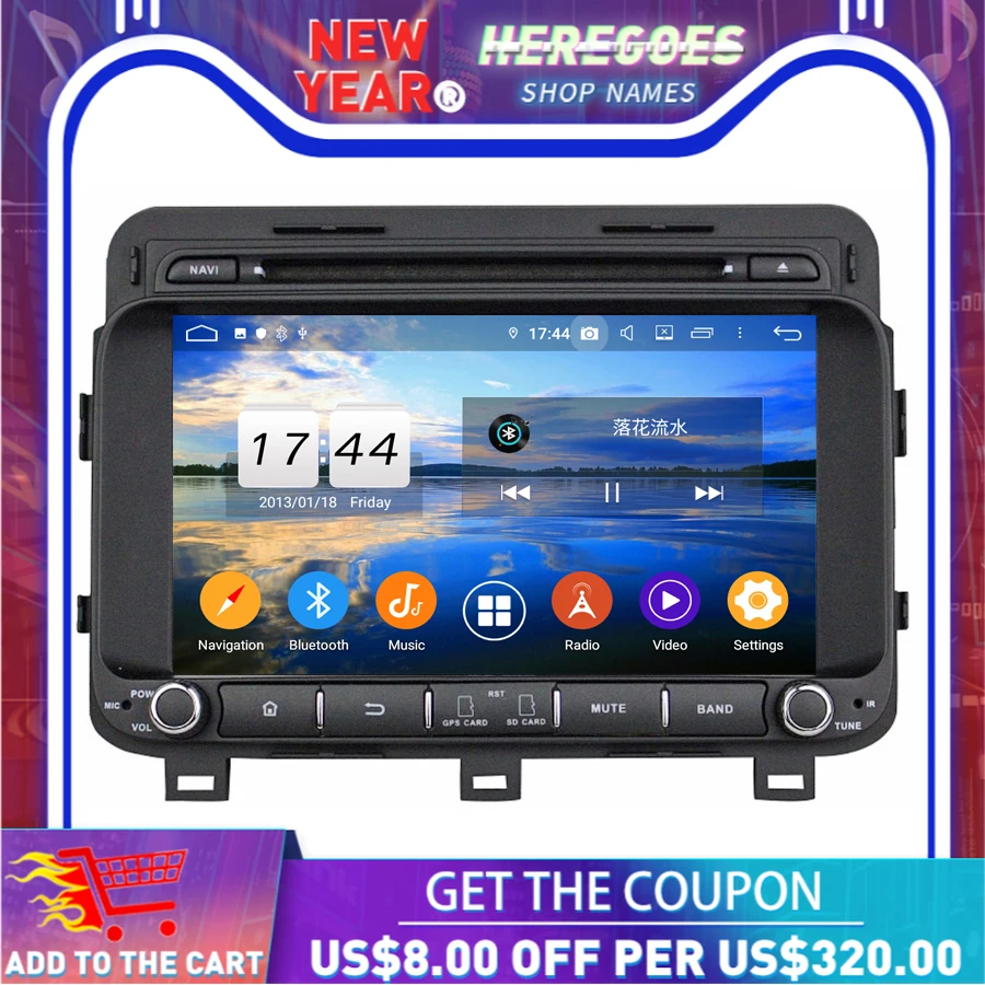 1280*720 DSP IPS Android 10 0 8 ядер 64 Гб ROM 4G LTE Bluetooth 4 2 Wifi GPS карта Автомобильный DVD плеер для Kia K5