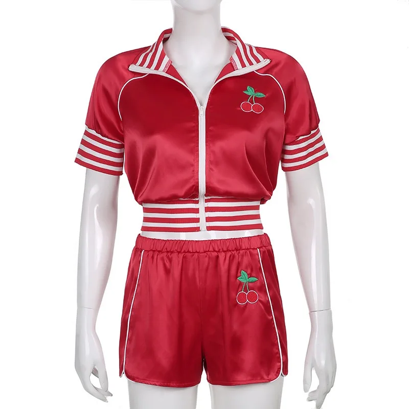 Simenual спортивный топ на молнии и шорты 2 предмета спортивные костюмы повседневные