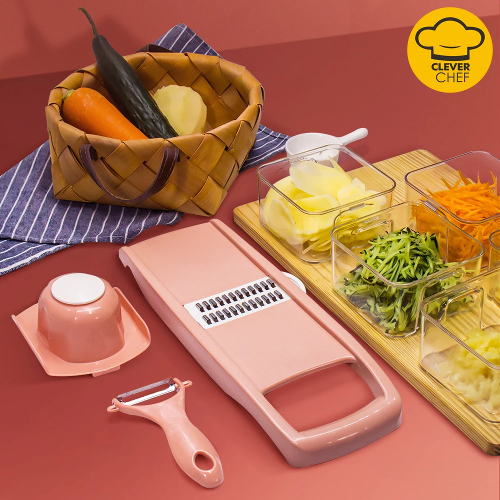 

Multi-function Vegetable Cutter With Steel Blade Mandoline Slicer Potato Peeler Carrot Cheese Grater Kitchen Accessories Tools