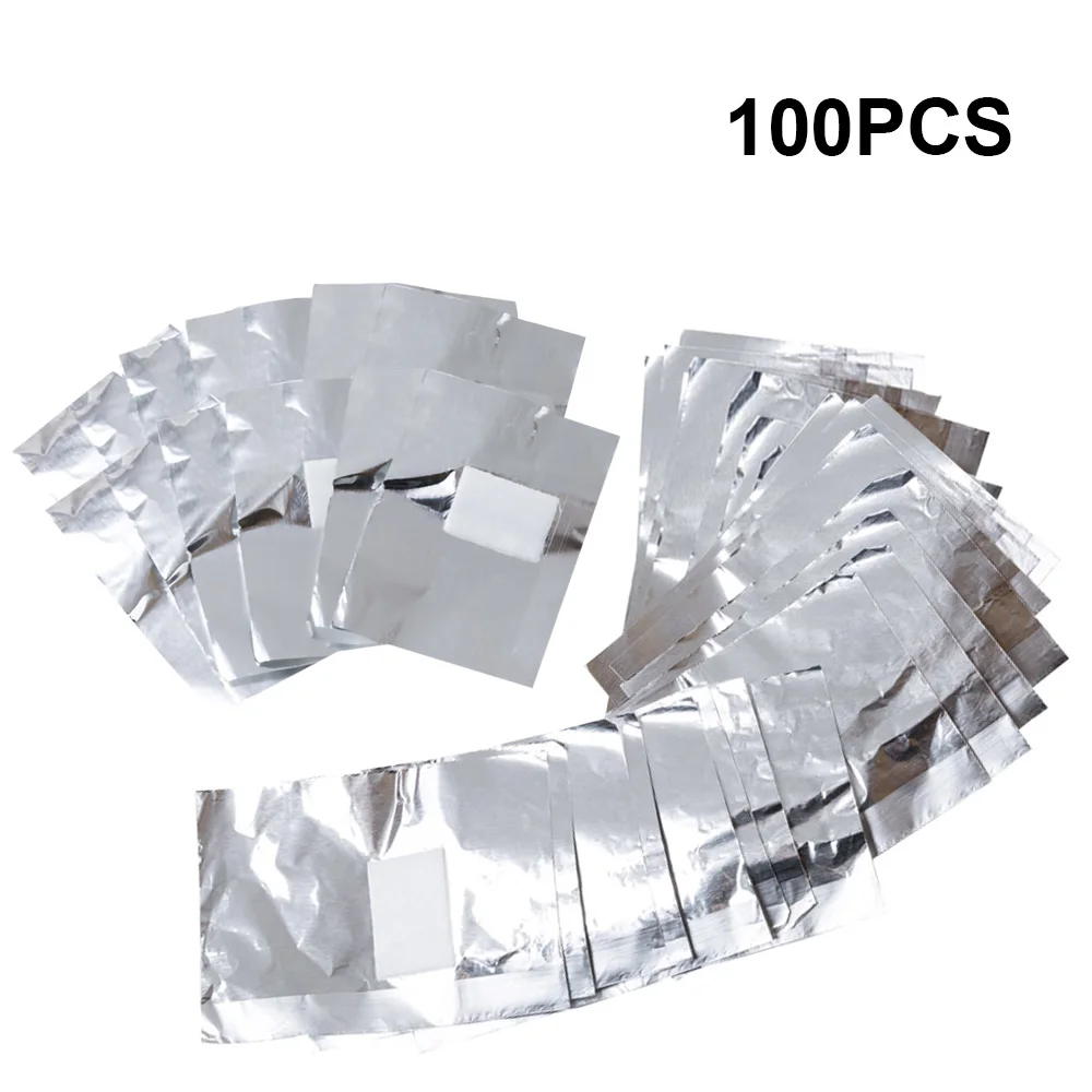 100pcs 100 шт./пакет алюминиевый Фольга салфеток для стирания с ацетоном лак искусство впитывающийся для ногтей для удаления лака для ногтей Гель-лак для снятия лака Маникюрный Инструмент - Цвет: 100pcs