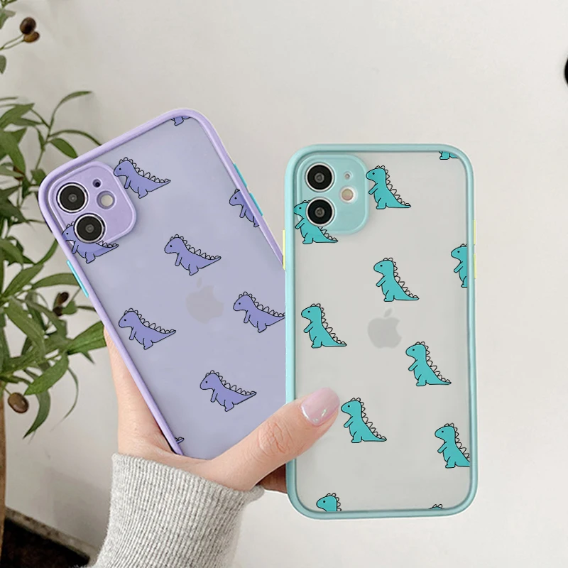 Чехол с милыми животными динозаврами для Xiaomi Poco X3 NFC F3 Mi 11i 11 10T 9T Lite Ultra Redmi Note 9 10 9s 8 7