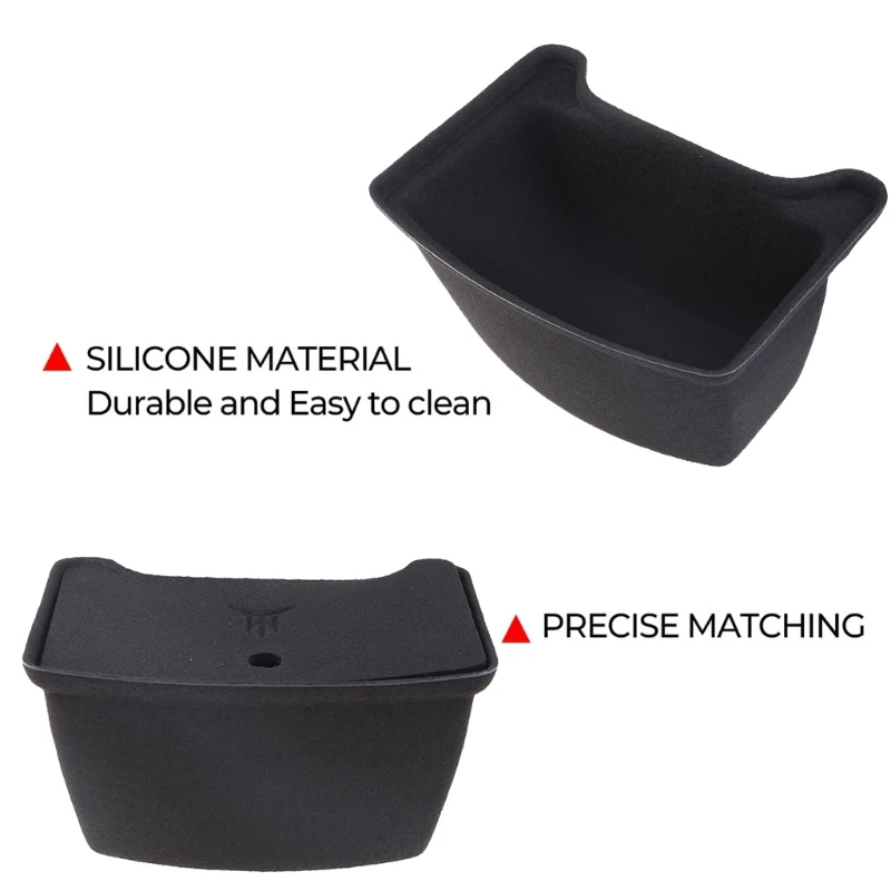 

For Model Y Anti-skid Under Seat Storage Tray Flocking ABS Organizer Car Interior Items Container Flip Design