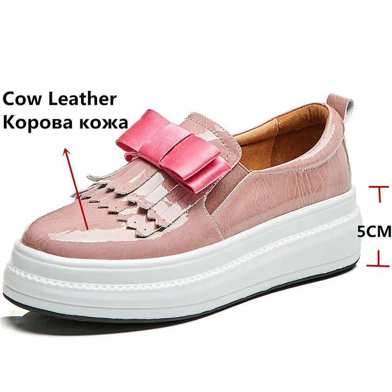 Женская обувь FEDONAS на плоской подошве из коровьей кожи с бантом бабочкой весну и