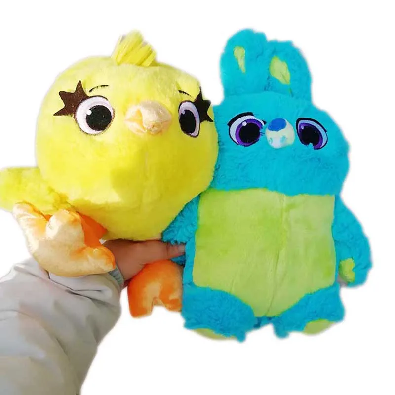 good bunny ducky История игрушек 4 плюшевые куклы персонаж 26 см синий кролик Банни 18 см желтая утка Ducky мягкие игрушки животных - Цвет: good bunny ducky