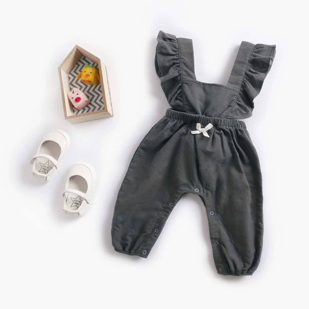 Боди для малышей Осенняя однотонная Одежда новорожденных хлопковая одежда с