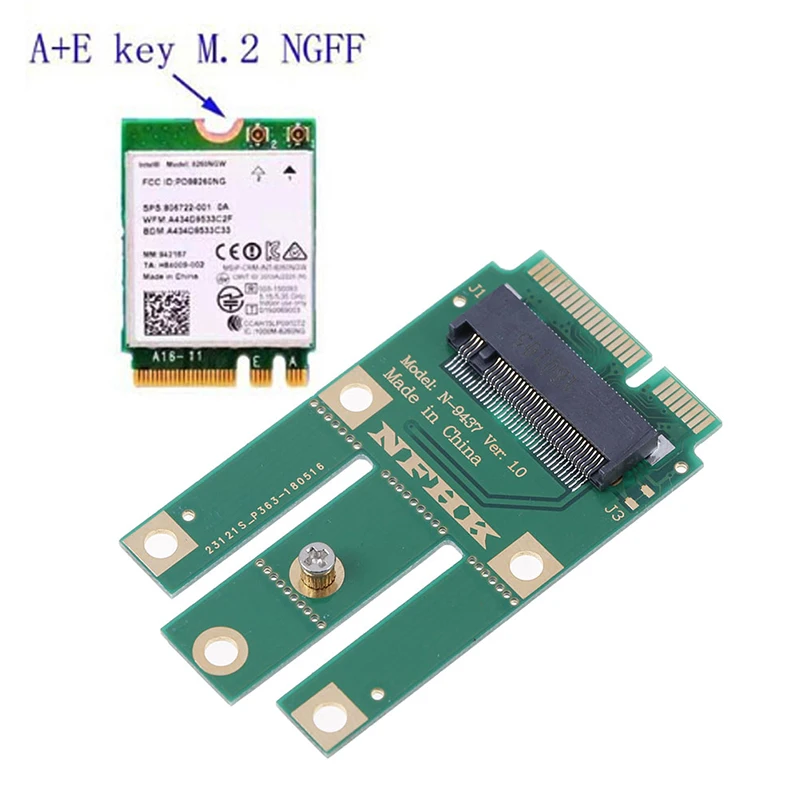 A + E key M.2 NGFF беспроводной модуль к мини PCIE адаптеру Key MINI PCI-E PCI Express конвертер