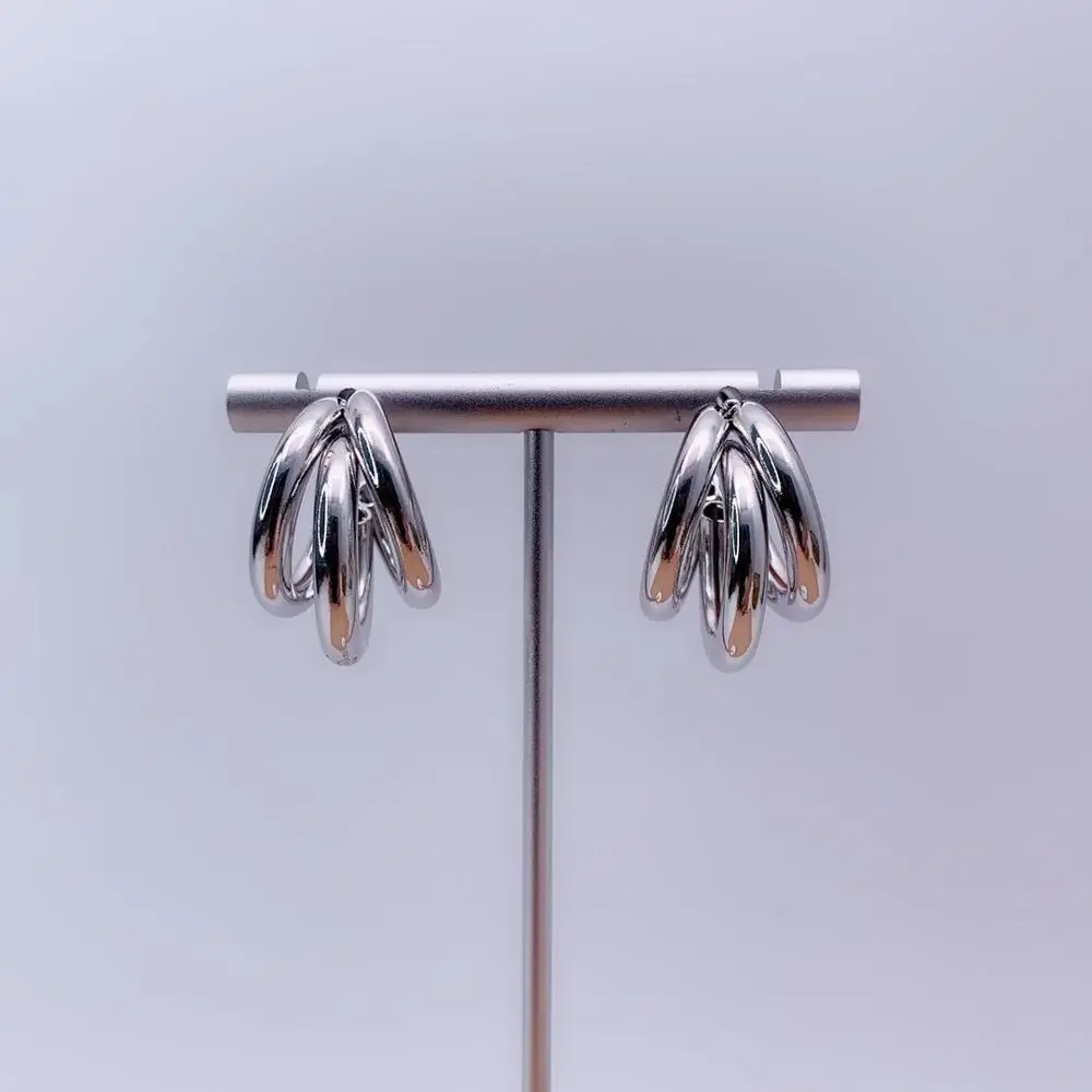 Родиевые серьги Модные ювелирные изделия Свадебные вечерние подарки женские