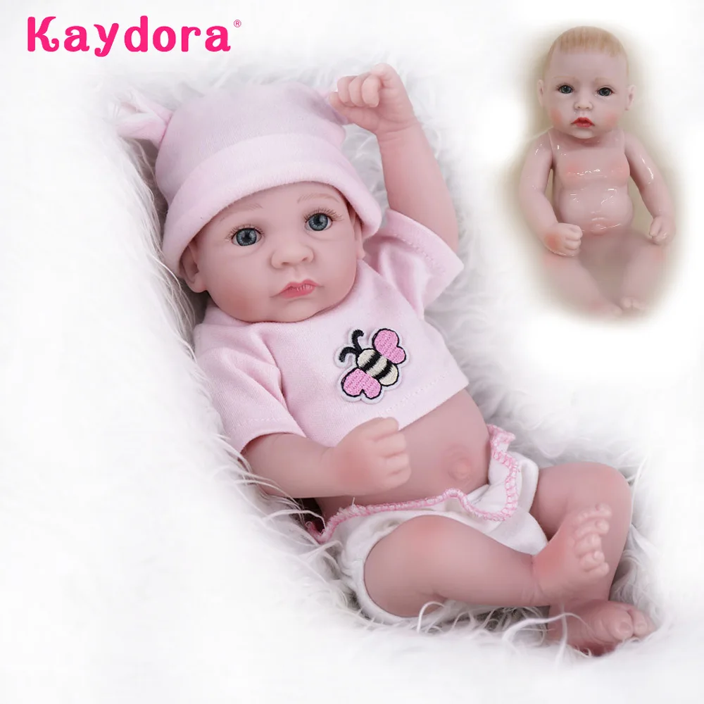 Полностью силиконовые куклы Reborn, милые игрушки Boneca для детей, 10 дюймов, 28 см, реалистичные Мини-куклы Menina, реалистичные игрушки для малышей