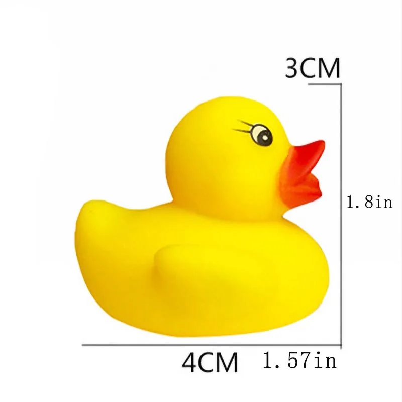 10 шт./компл. мини Желтая Утка Игрушки для ванны сжимаемые музыкальные BB кольца