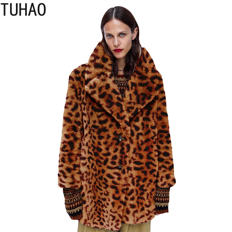 Faux Fur Coat Female Long Sleeve ImiTtion Rex Rabbit Fur Coats Korean Version Turn Down Collar Loose Teddy Coat FUR088