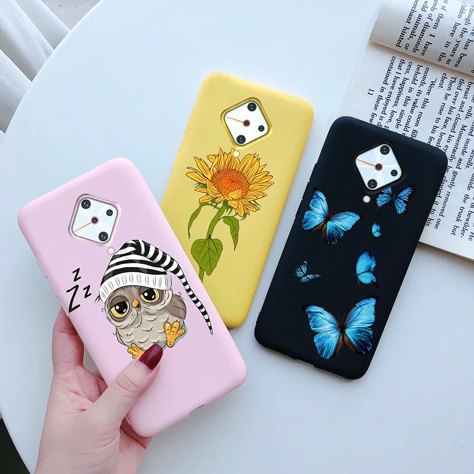For Vivo V17 S1 Pro 1920 Case Cute Butterfly Flower Cover Silicone Soft Phone Coque v17 Russia Funda V1945A |