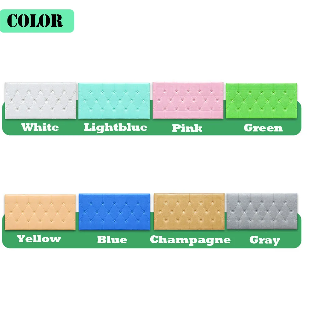 

3D Self-adhesive TV Background Wall Soft Package Wall Stickers Bedside Anti-collision Waterproof For Living Room Bedroom Living