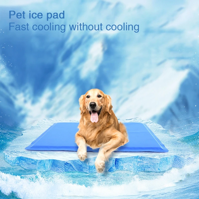 

Pet Dog Self Cooling Mat Pressure Activated Pad Blue Gel Mat For Kennels Beds Car Seats Couches 1