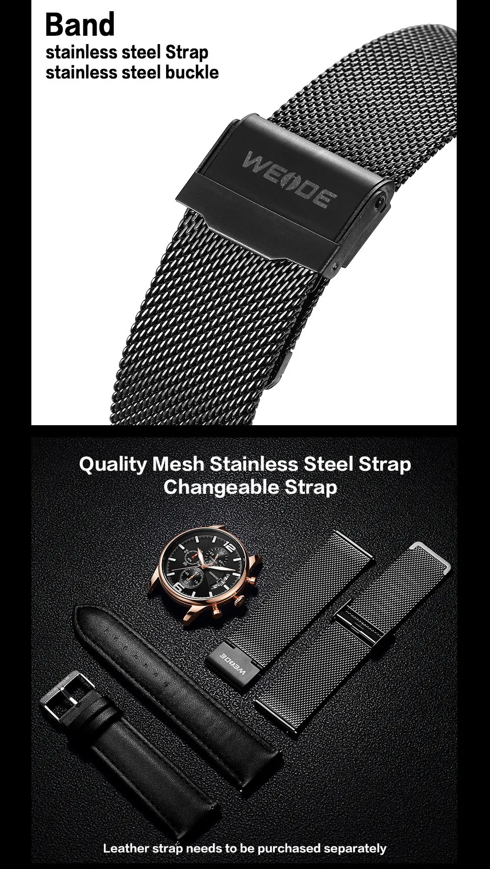 WEIDE мужские повседневные спортивные кварцевые часы с хронографом и календарем с автоматической датой, три циферблата, наручные часы, мужские часы, купить два, получить один