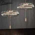 Постсовременный подвесной светильник из медного стекла, светодиодный подвесной светильник для гостиной, ресторана, спальни, отеля, кафе, лофта