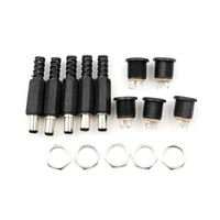 2510pcs 12v 3a plastic male plugs female socket panel mount jack dc power connector electrical supplies