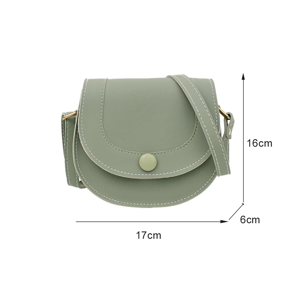 

Fashion Semicircle Crossbody Bags For Women 2020 Elegant Lady Shoulder Bag PU Leather Small Saddle Flap Travel Messenger Pouch
