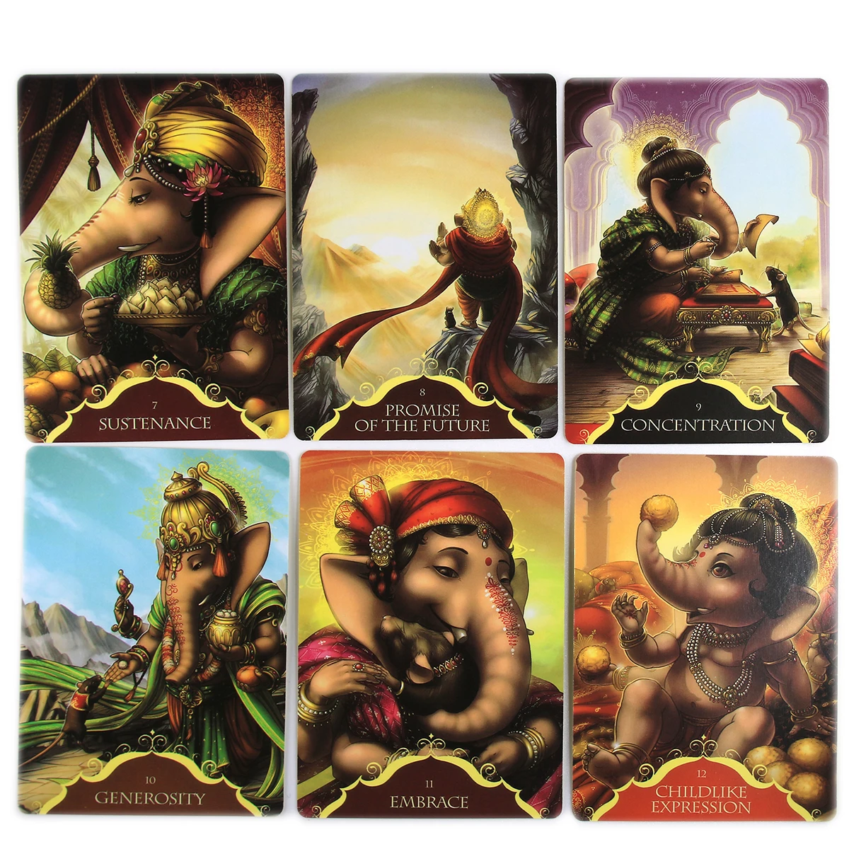 

53 Cards Whispers Of Lord Ganesha Oracle Card Game English Version Divination Fate Board Game Cards With PDF Guidebook