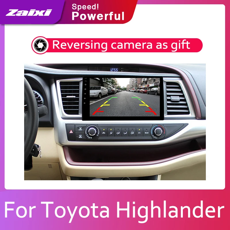 ZaiXi автомобильная система Android 1080P ips lcd экран для Toyota Highlander (XU50) 2014-2019 автомобильный