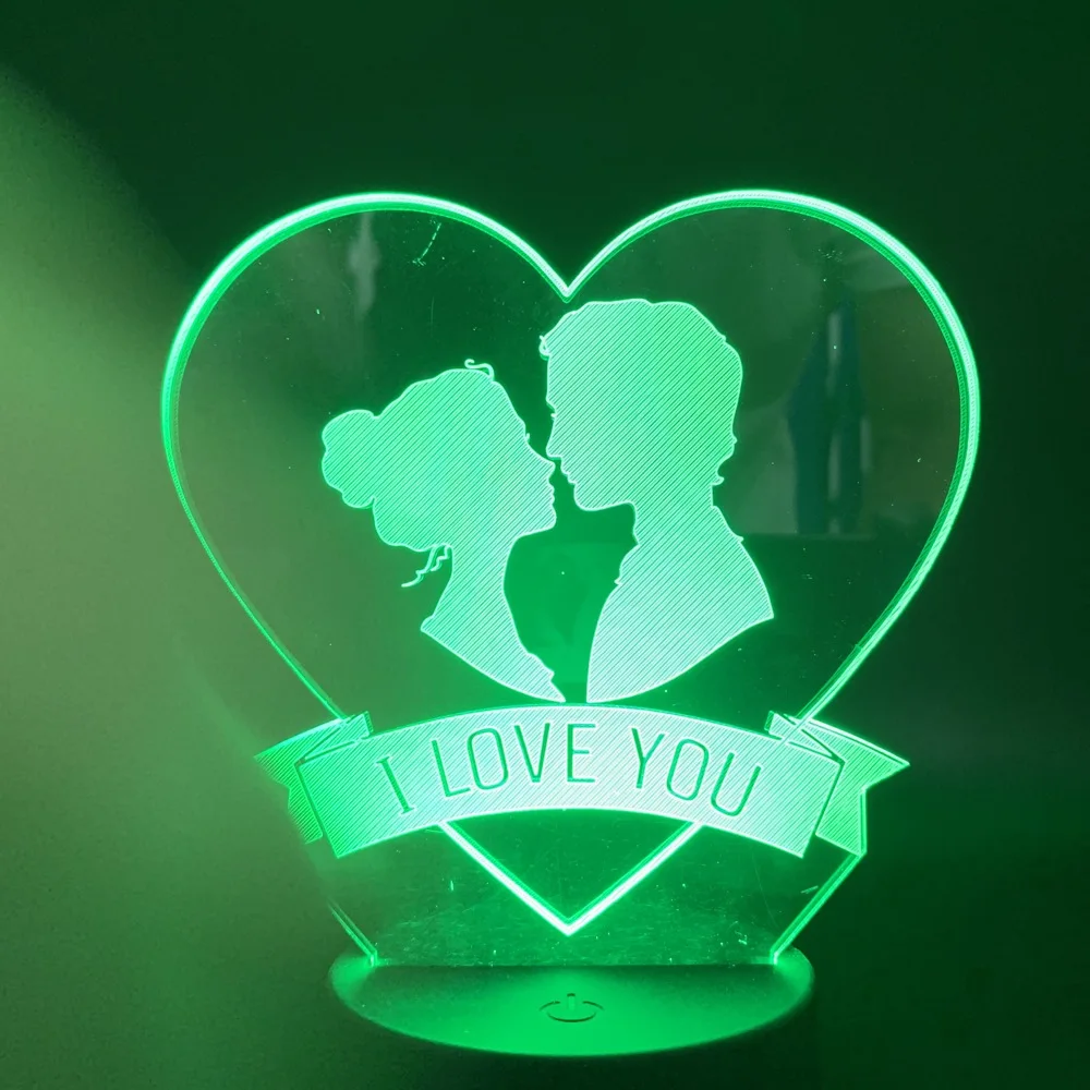Ночной светильник s для парней 3D сенсорный Сенсор ночной Светильник дар любви