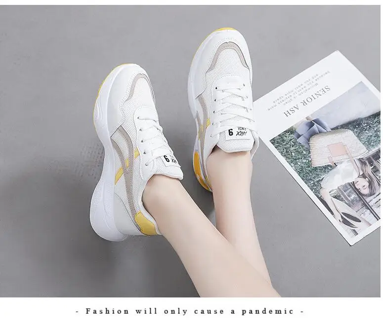 Новинка; сезон весна; дизайнерские белые туфли на танкетке; женские кроссовки на платформе со шнуровкой; женские теннисные туфли; feminino; повседневная женская обувь; Y3