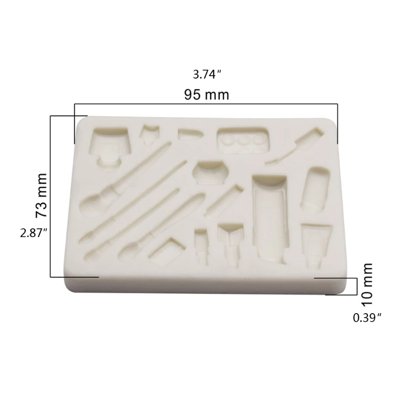 

Красивая Кисть для макияжа, искусственная форма, помада, палитра теней, смоляная форма