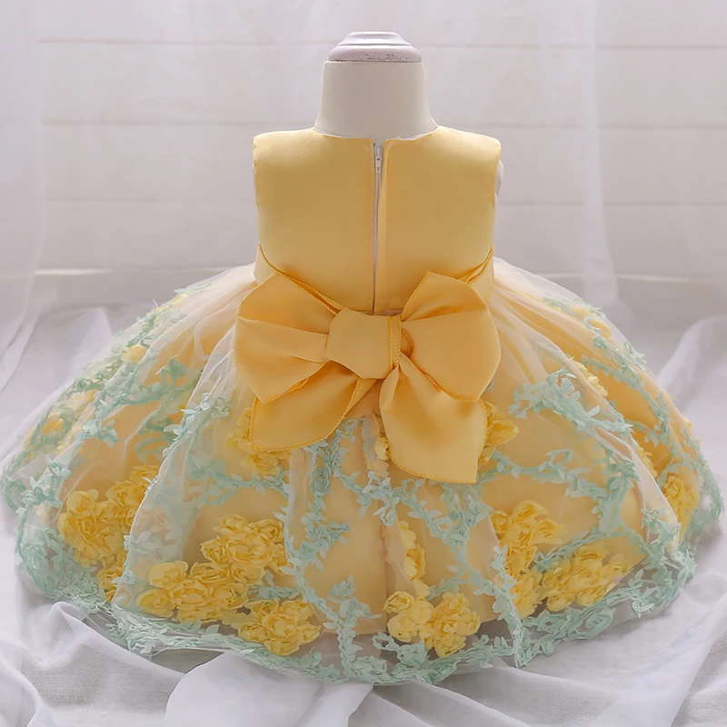 

Summer Baby Girl Baptism Dress Princess Christening Dress For Newborn Clothes 1 Year Birthday Party Wedding Flower Gift Dress