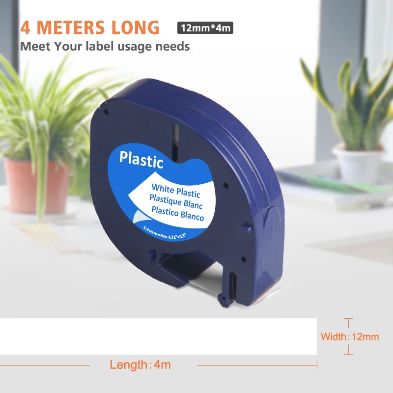 KMCYinks 12 мм 91201 совместимы с Dymo LetraTag этикетки ленты 12267 91200 91202 91203 91204 91205 для LT-100H |