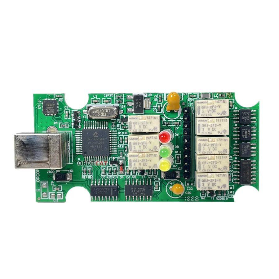 OBDIICAT 10 шт./лот Opcom V2021 V1.59 V1.70 V1.95 V1.99 PIC18F458 чип FTDI OBD II OBD2 диагностический инструмент