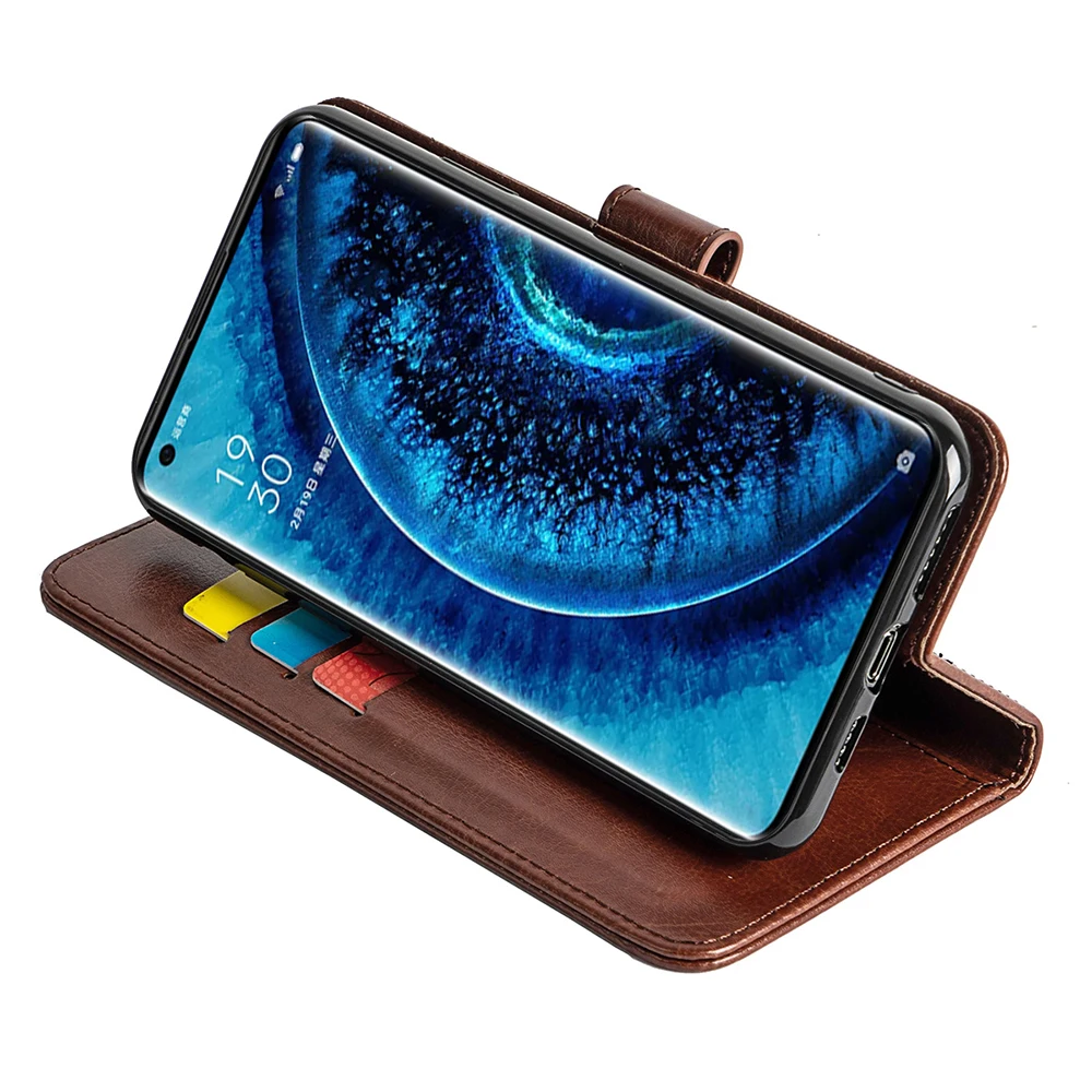 

ROEMI For OPPO Find X2 Smooth Hand Feeling Fashion Envelope Style Holster Flip Crazy-Horse PU Leather Cover