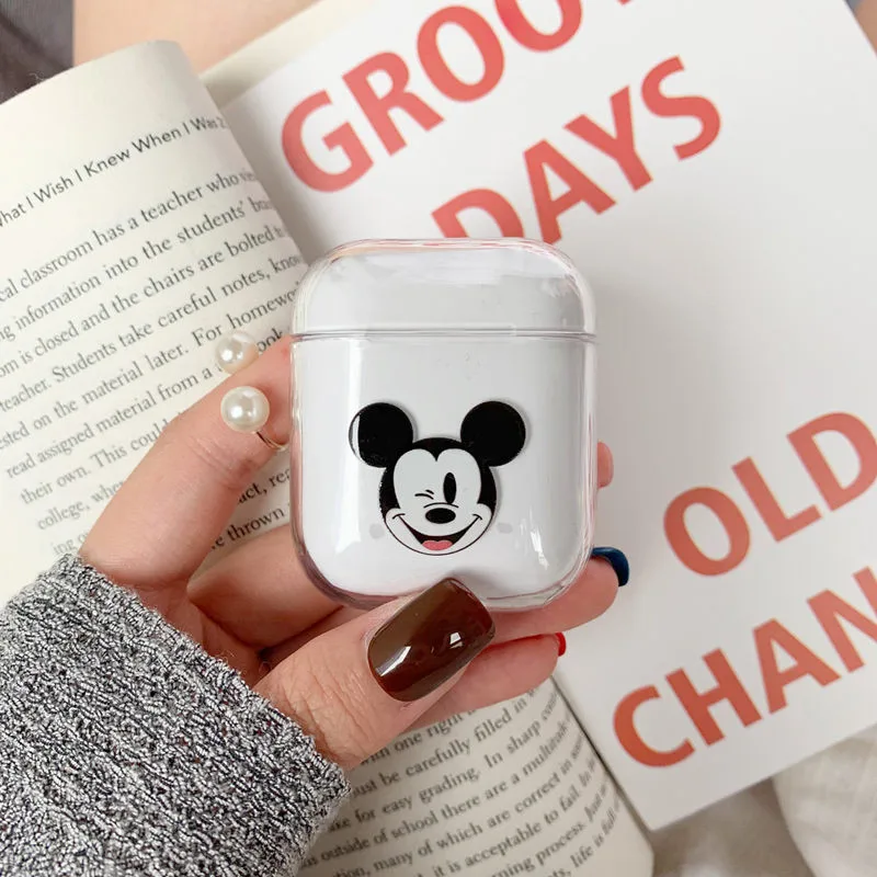 20 Чехол для airpods, милый чехол для наушников, чехол для AirPods, Мультяшные Беспроводные аксессуары для Airpods, прозрачный жесткий чехол для ПК - Цвет: 20