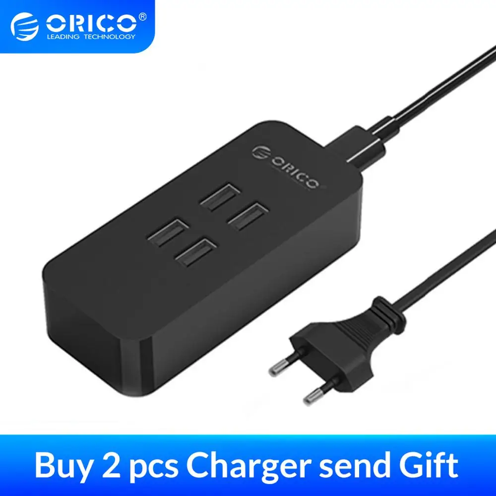Зарядное устройство ORICO с 4 портами USB настольное зарядное европейской вилкой