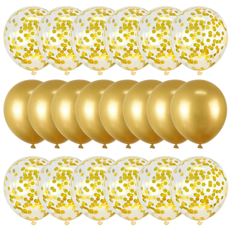 20Pcs Rose Gold Balloon Set Confetti Metallic Balloons Birthday Party Wedding Decoration Anniversary Globals Baby Shower | Дом и сад