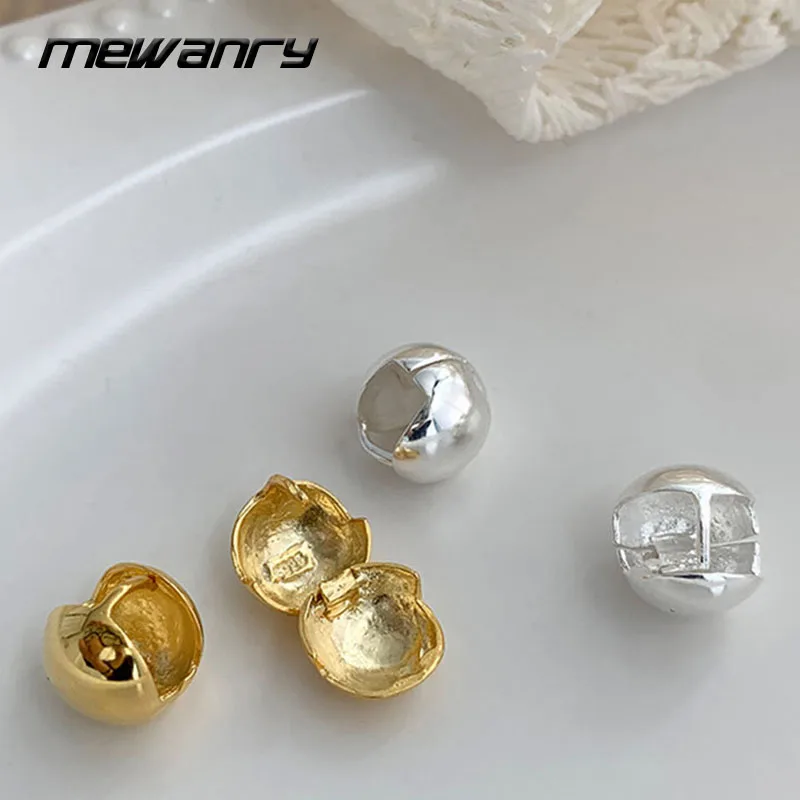 Серьги Mewanry серебряного цвета с защитой от аллергии трендовые простые серьги в